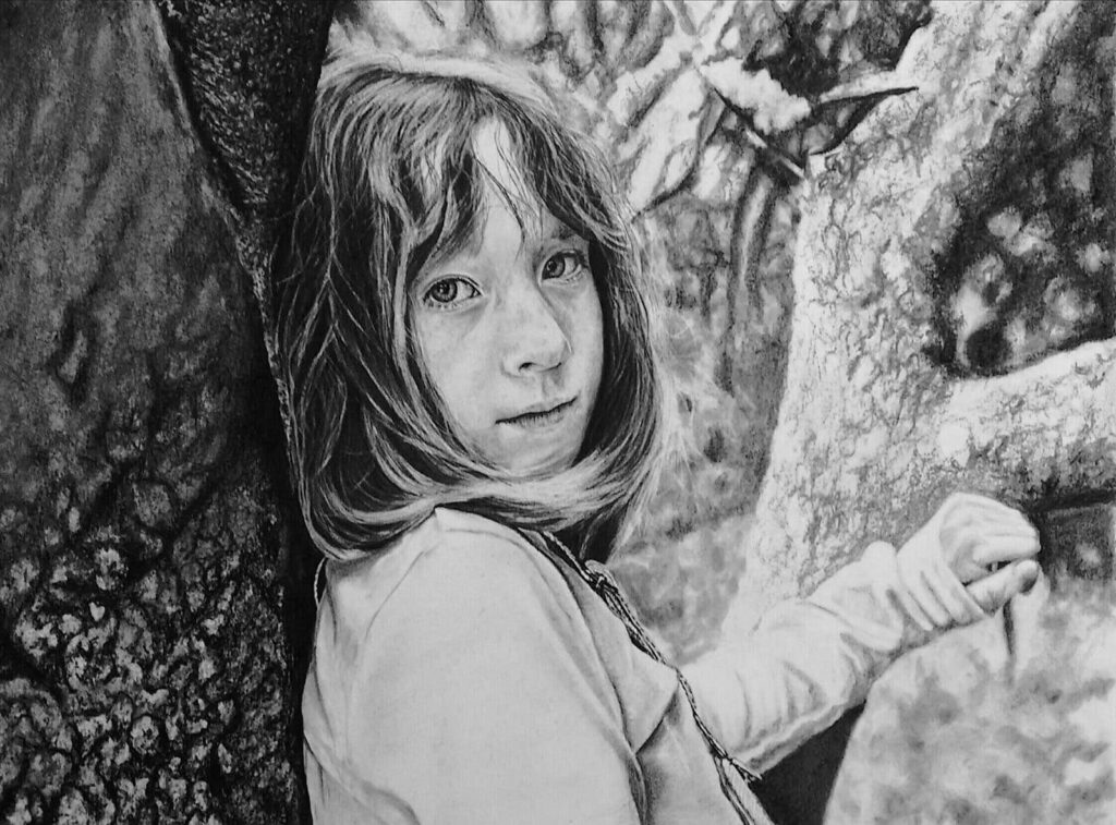 Charcoal drawing of Amy by JR Thomas